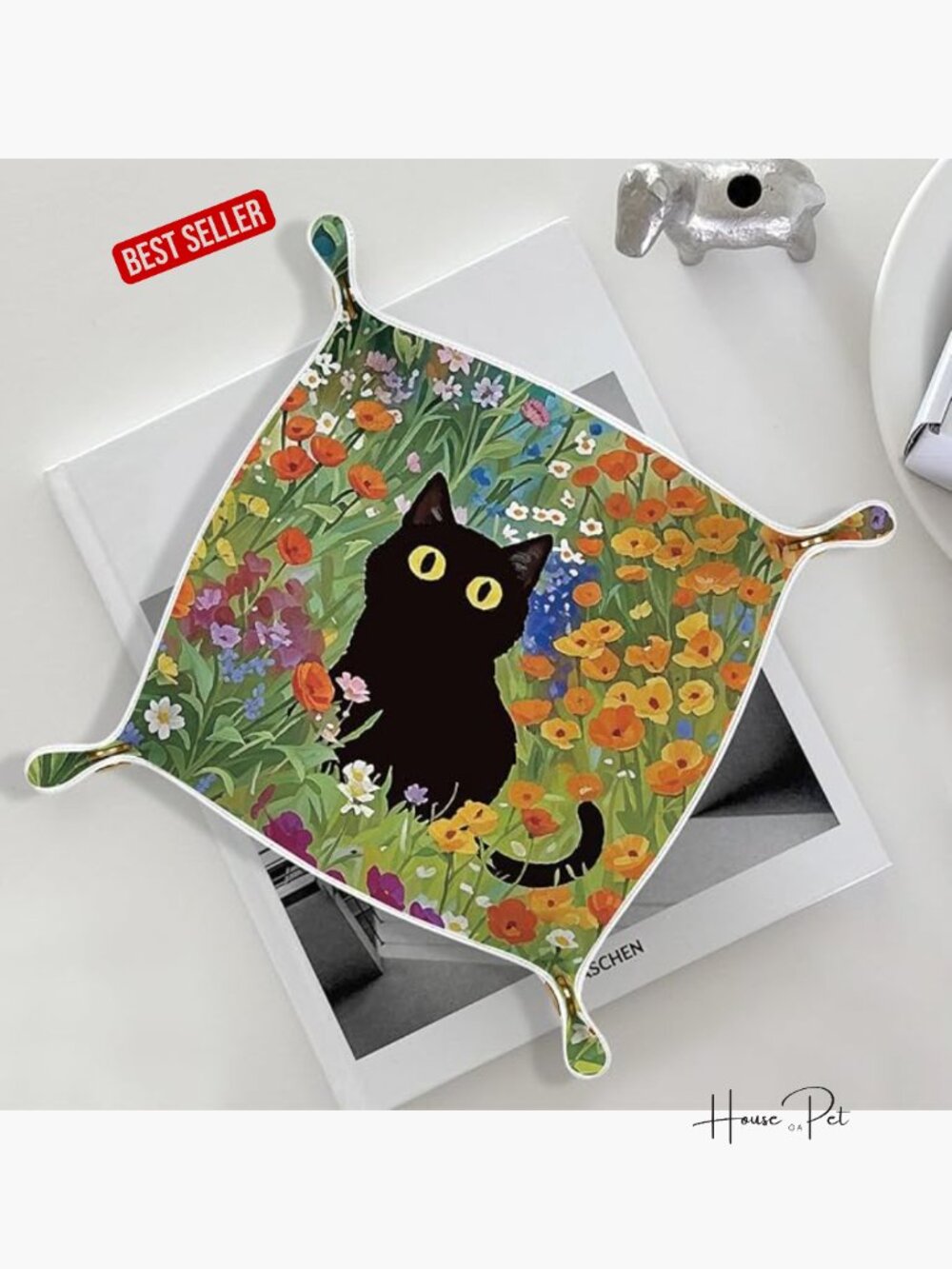 PU Leather Catchall Tray for Jewelry Keys Accessories